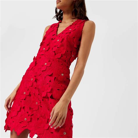 michael kors red lace dress|michael kors red mini dress.